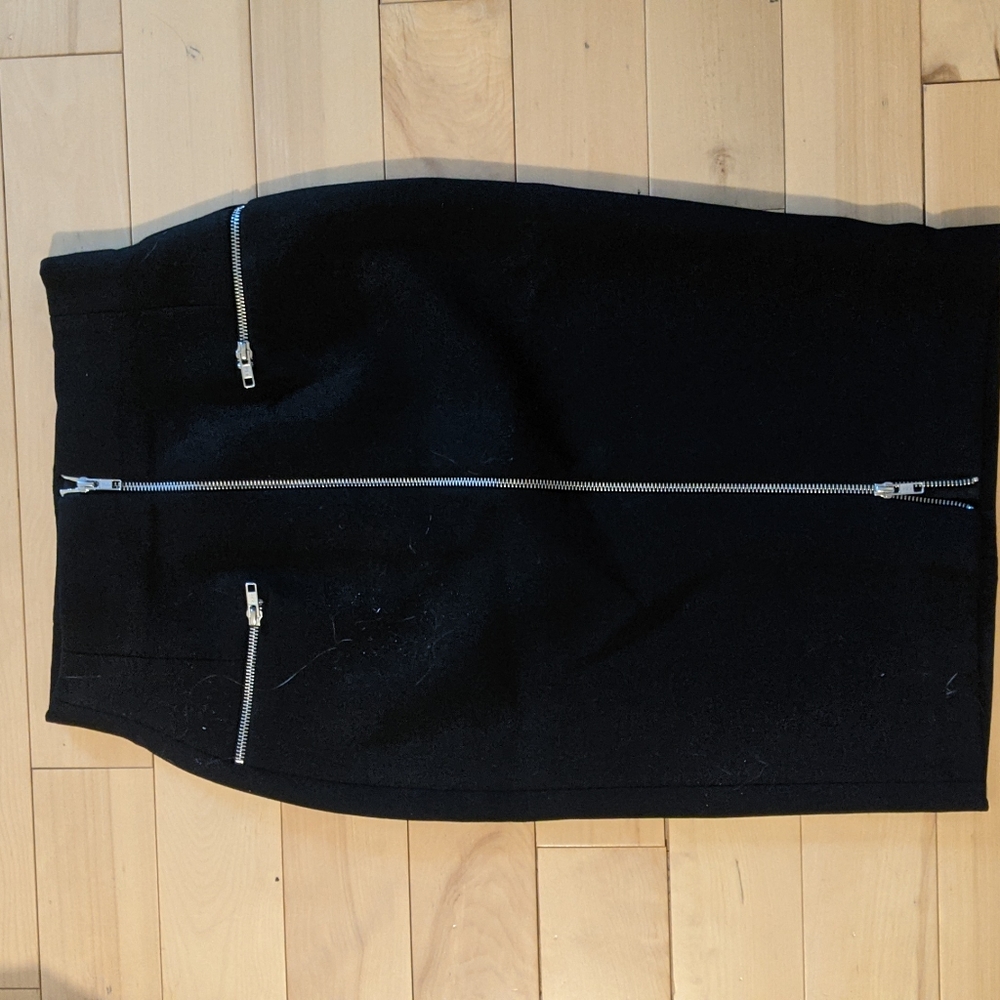 Zara midi length black tight skirt